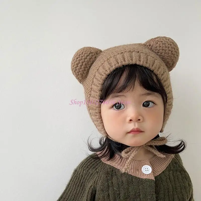 R6FD gorro de invierno con orejas de oso suave y transpirable - imagen 5
