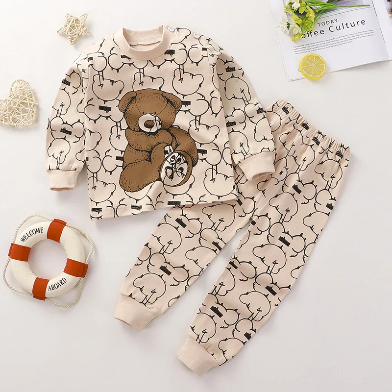 Conjunto pijama de algodón para bebé, camiseta larga y pantalón - imagen 4