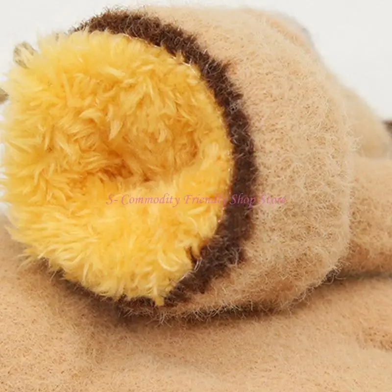 Manoplas de invierno infantiles con diseño de oso