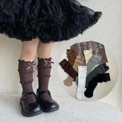 Calcetines hasta la pantorrilla niña algodón suave escolar