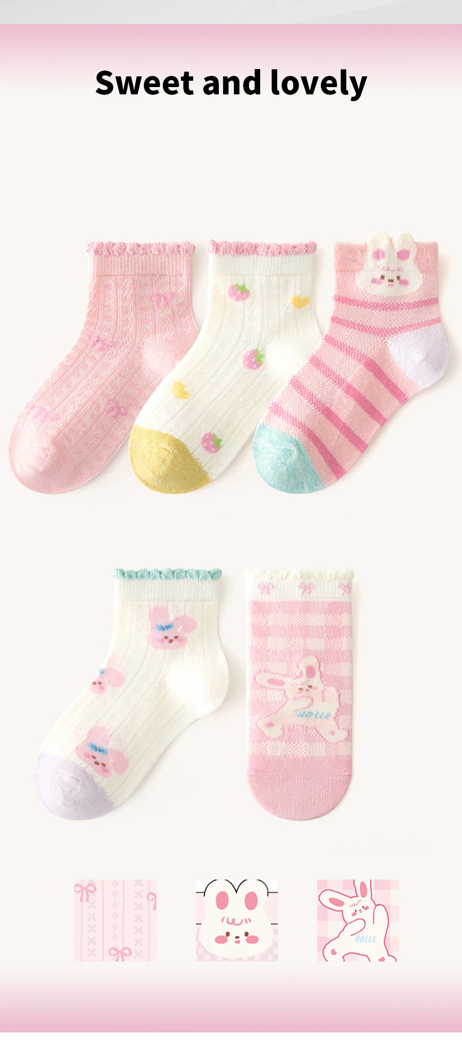 Pack de 5 pares con colores variados