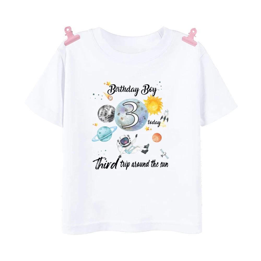 Camiseta astronauta de cumpleaños para niño - diseño espacial - imagen 4