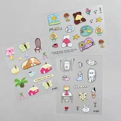 Pegatinas 3D de gelatina INS para decorar cuadernos y diarios