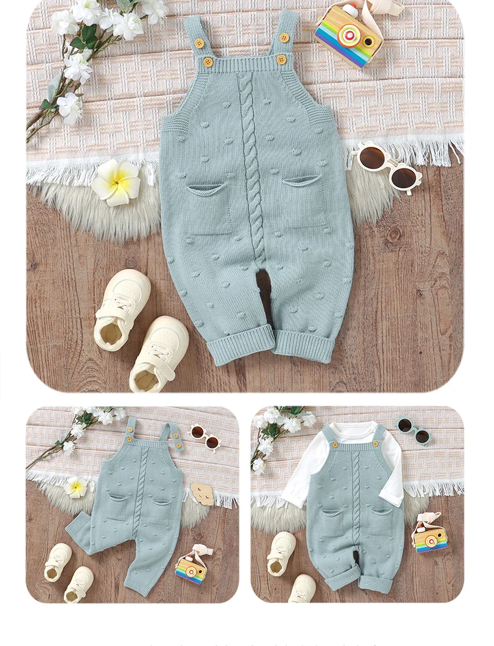 Traje de mono con tirantes para niña