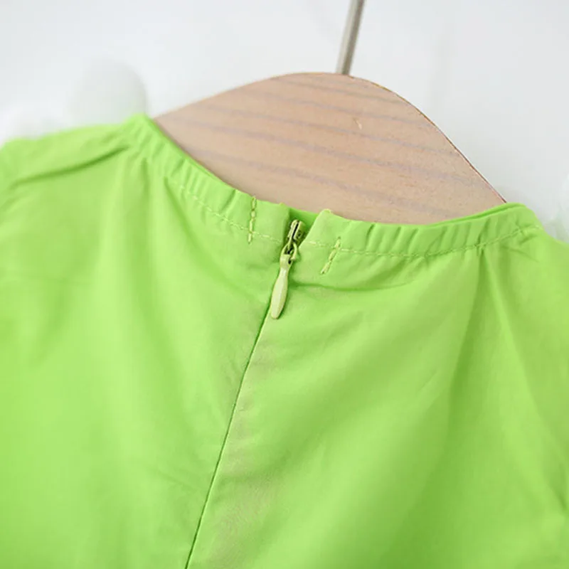 Vestido de verano para niña en algodón sin mangas con flores - imagen 5