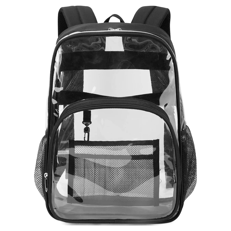 Mochila transparente impermeable para viaje escolar unisex - imagen 3