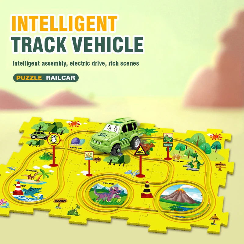 Pista de tren eléctrico con coche automático para niños - imagen 3