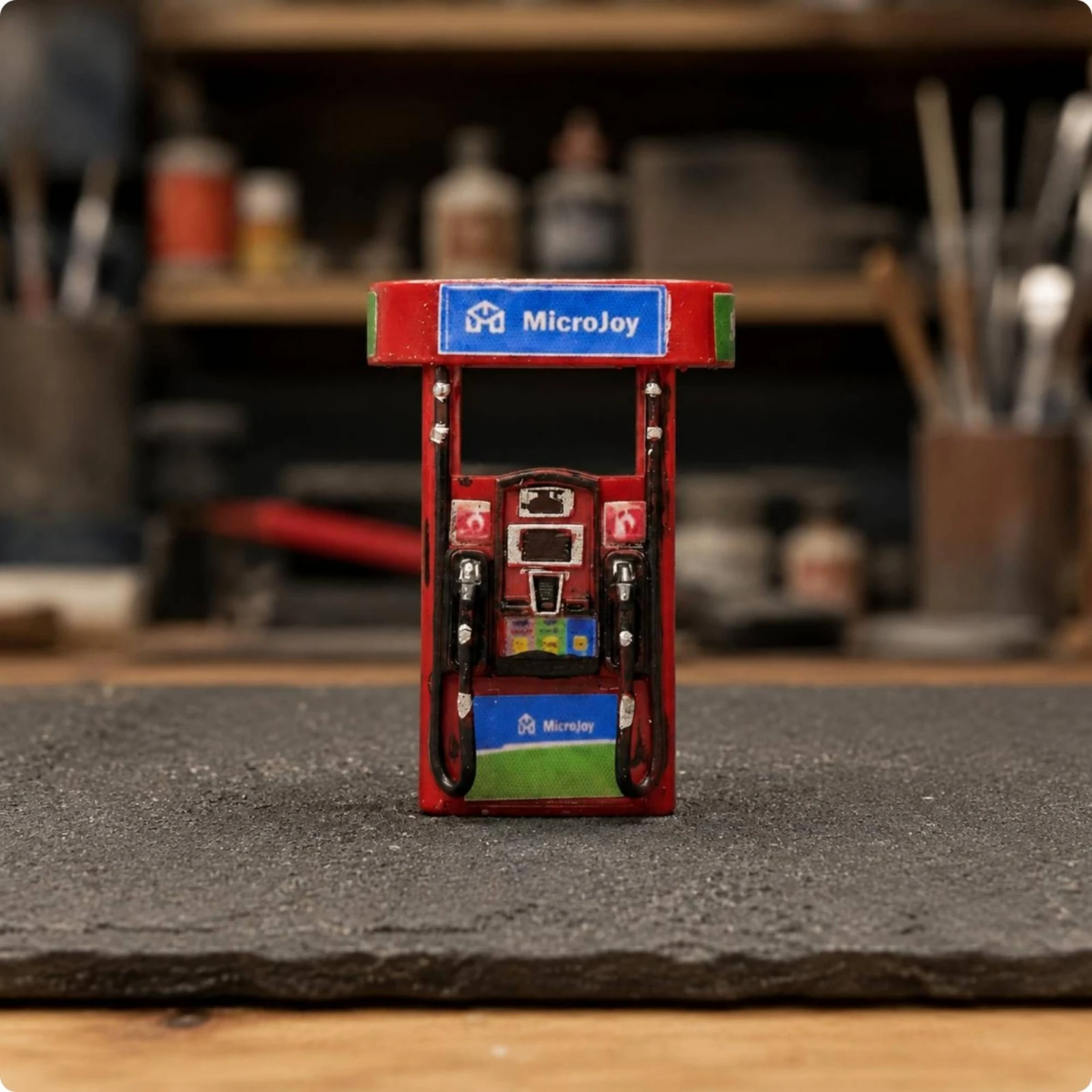 Bomba de gasolina en miniatura para dioramas de carretera y tráfico - imagen 4