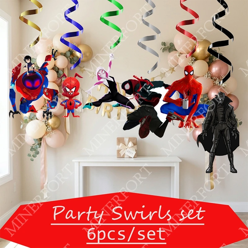 Decoración colgante de Spider-Man para cumpleaños de niña - imagen 2