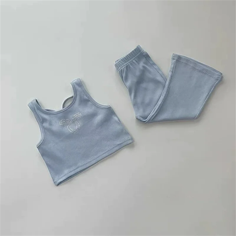 Conjunto infantil de chaleco sin mangas con lazo y campana - imagen 3