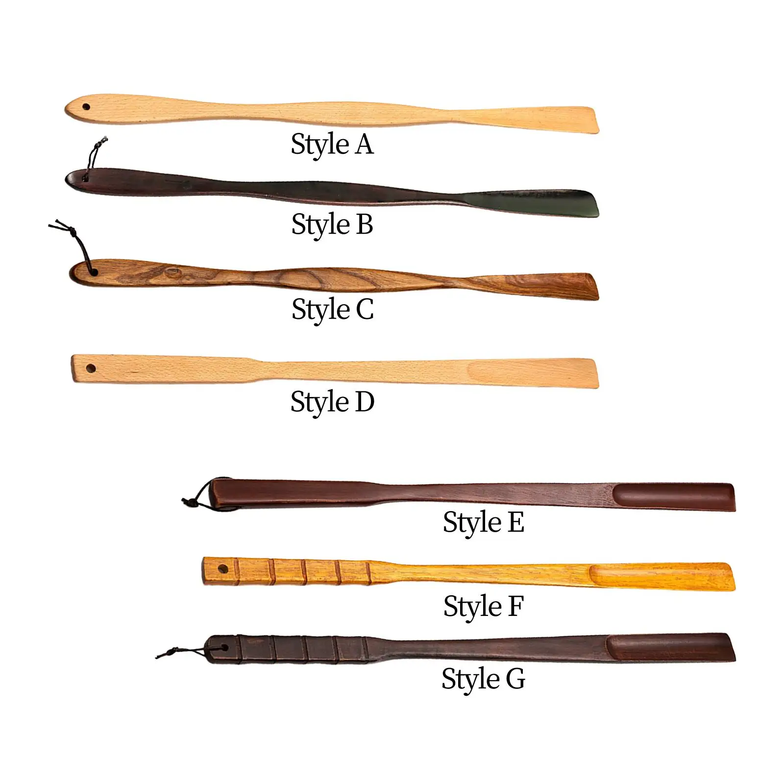 Cuchara para zapatos larga de madera para calzarse