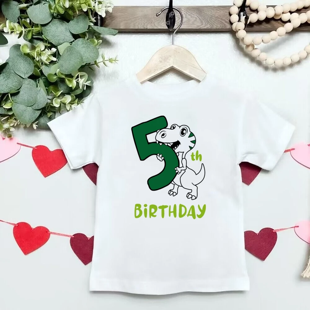 Camiseta infantil de dinosaurio para fiesta de cumpleaños - imagen 4