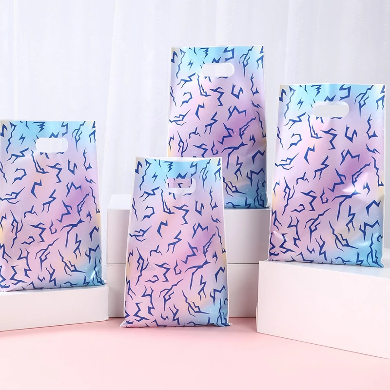 Bolsas de regalo con gradiente morado para cumpleaños y fiestas - imagen 5