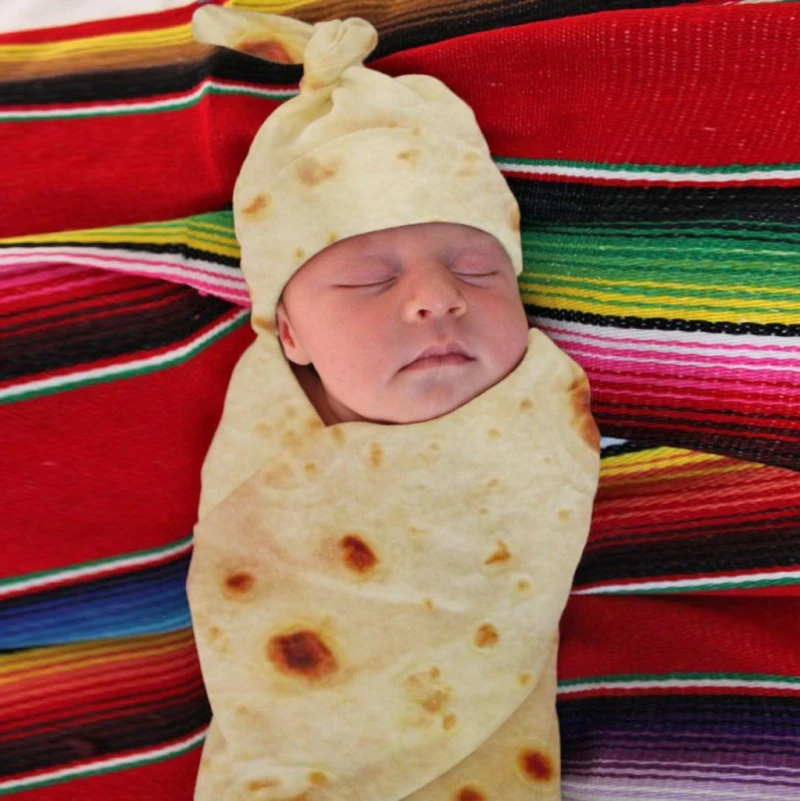 Juego de manta de invierno de franela para bebé con sombrero - imagen 4