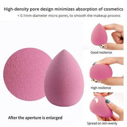 Esponja de belleza con forma de huevo para base y polvo de maquillaje