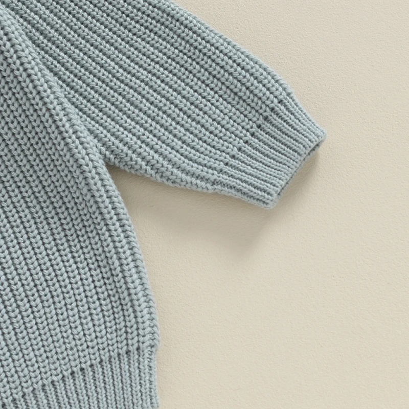 Jersey de punto con manga larga y cuello redondo para niños - imagen 4