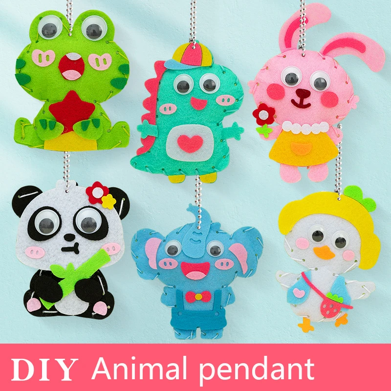 Llavero infantil animales estilo dibujos con kit de costura - imagen 5