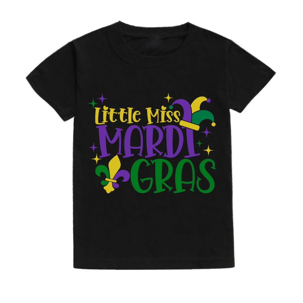 Little Miss Camisa Mardi Gras niña – Algodón Nueva Orleans Carnaval