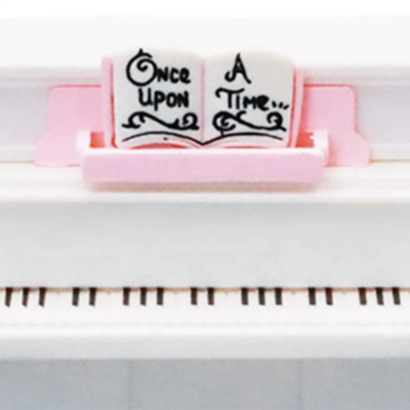 Taburete de piano en miniatura blanco para juego de imitación