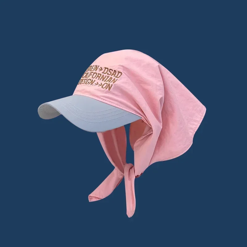 Pañuelo triangular con visera estilo campestre a cuadros