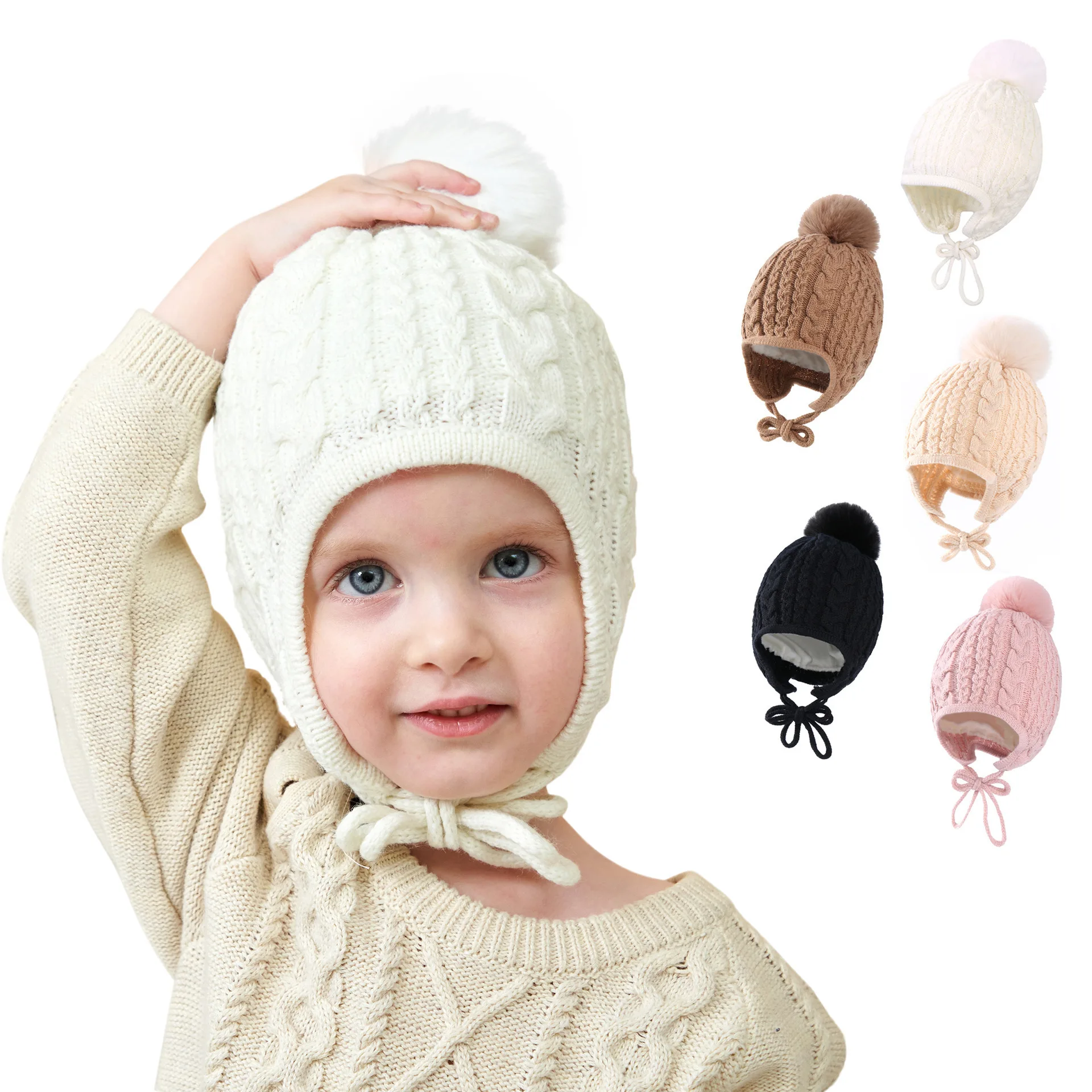 Gorro de invierno con orejeras para bebé