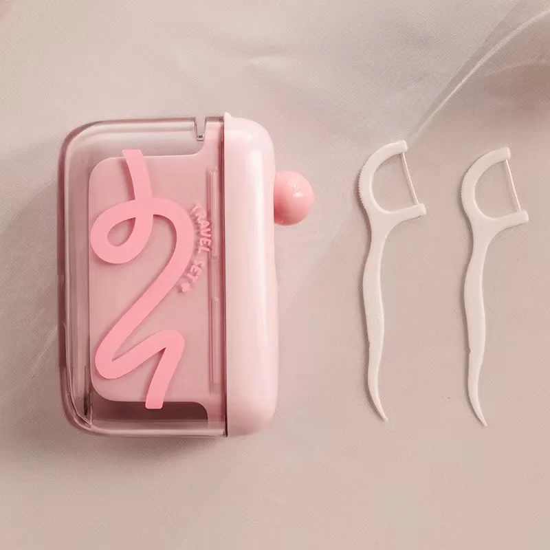 Caja de hilo dental portátil, lista para llevar