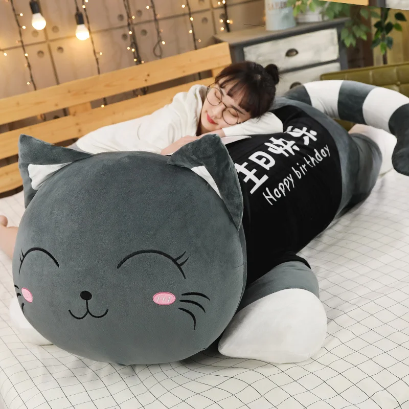 Peluche de gato suave cojín para sofá o cama infantil, regalo - imagen 2