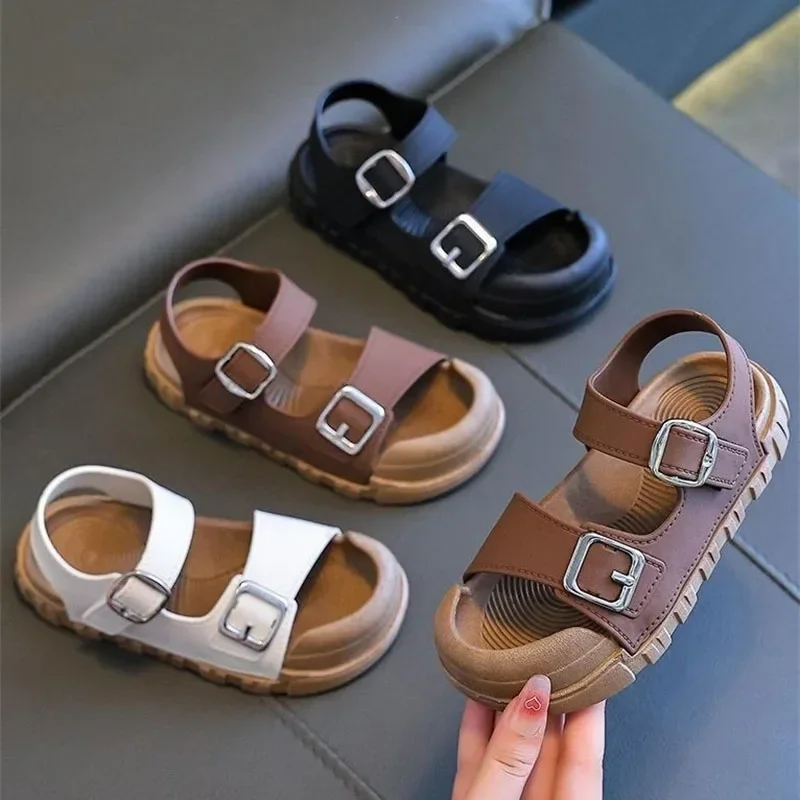 Sandalias infantiles de suela flexible con estilo escolar para verano - imagen 2