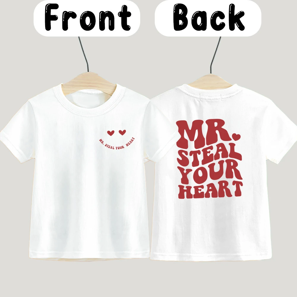 Mr Steal Your Heart camiseta de San Valentín para niños - imagen 4