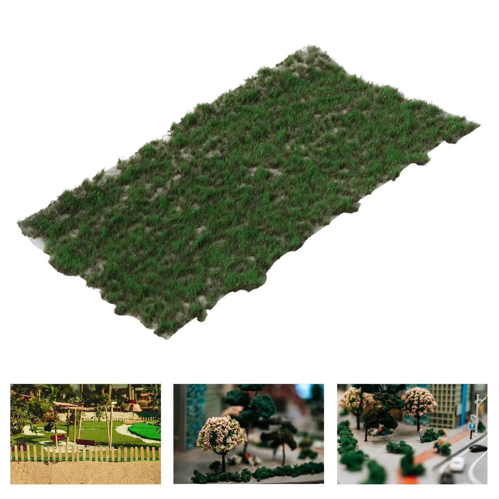 Maqueta ferroviaria con césped estático para tren en miniatura - imagen 3