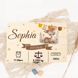 Caja de recuerdos de madera para bebé - Regalo de bautizo personalizado