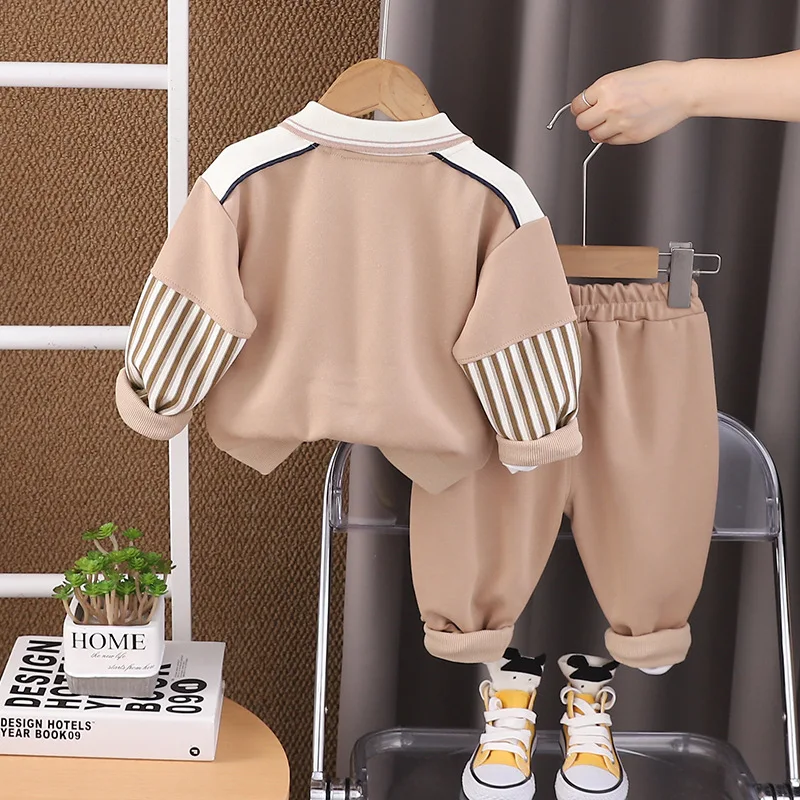 Conjunto bebé primavera-otoño camiseta manga larga pantalón infantil - imagen 5