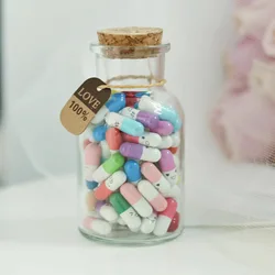 100 cápsulas de amor en botellas de vidrio Regalos a distancia