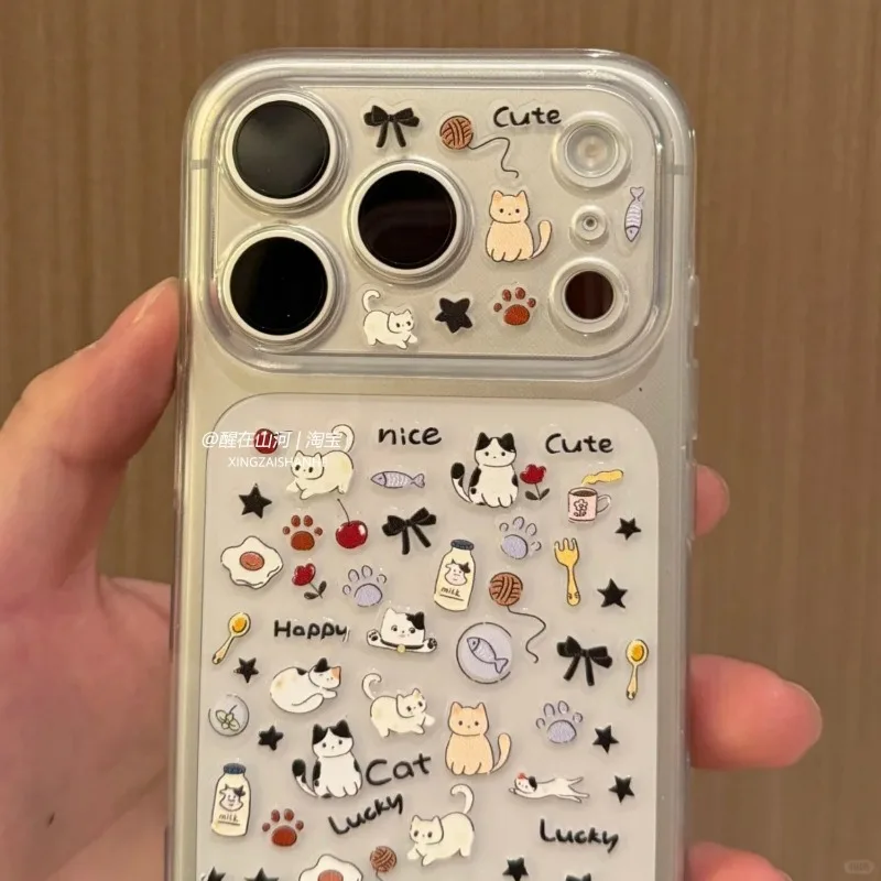 Pegatinas infantiles de gato con relieve estilo tierno coreano - imagen 3