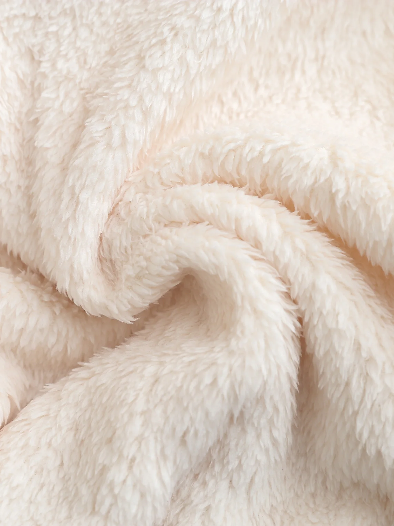 Chaqueta de felpa reversible doble cara beige para niños - imagen 5