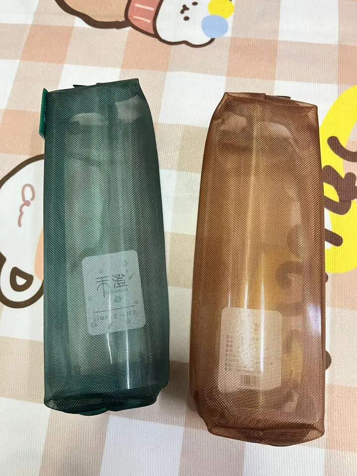 Bolsa estuche transparente de malla para lápices escolares portátil - imagen 5