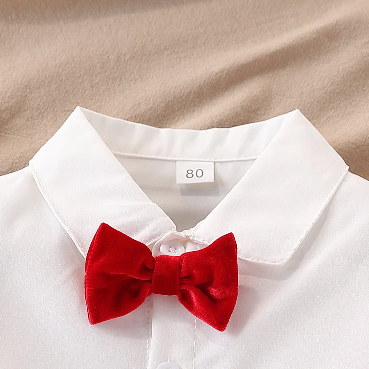 Conjunto bebé niño otoño elegante con camisa larga y pantalón - imagen 5