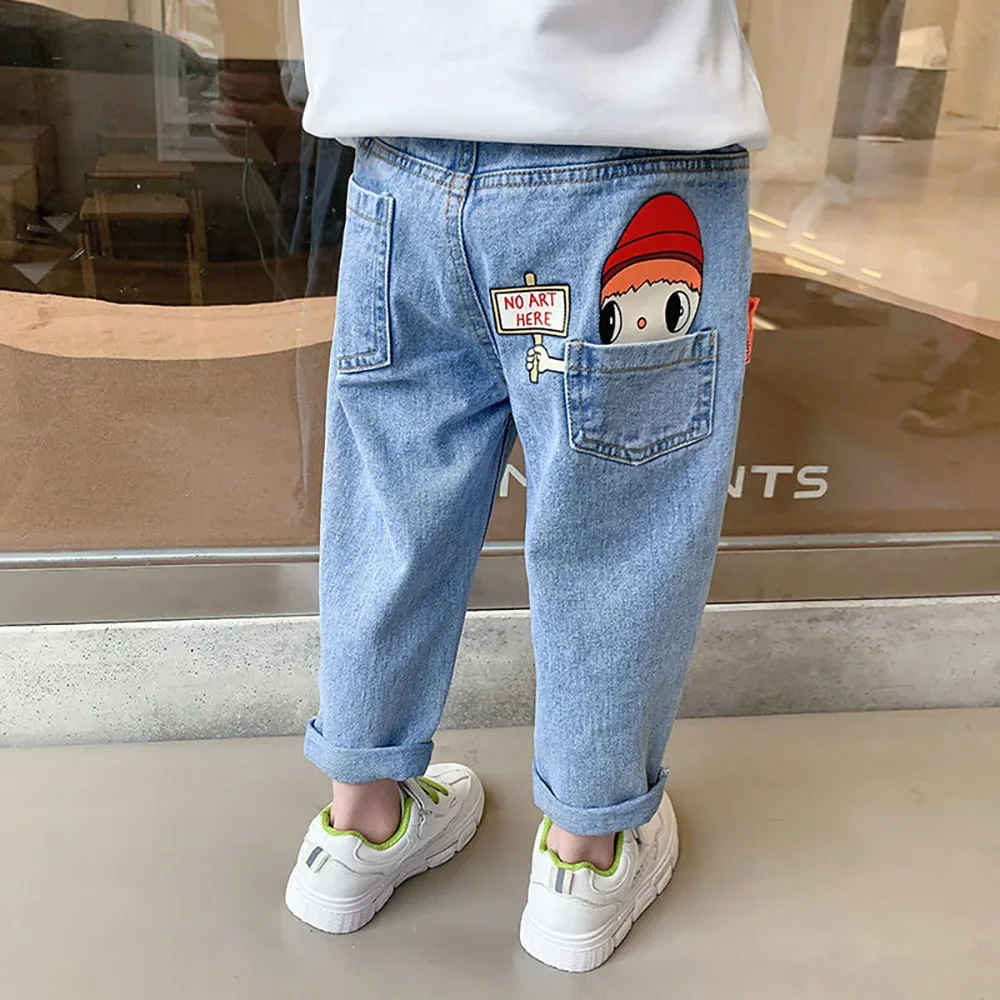 Vaqueros para niño con cintura elástica ajustable y suave - imagen 2