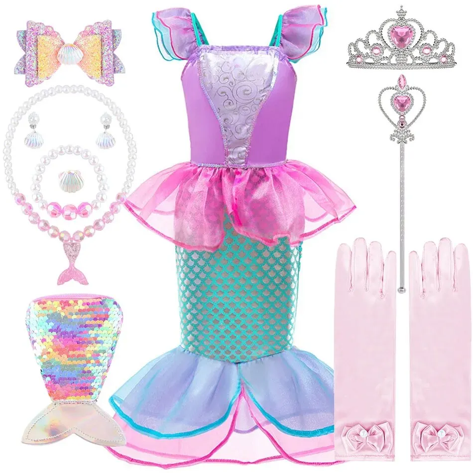 Vestido de sirenita para niña – Diseño Ariel licencias oficiales