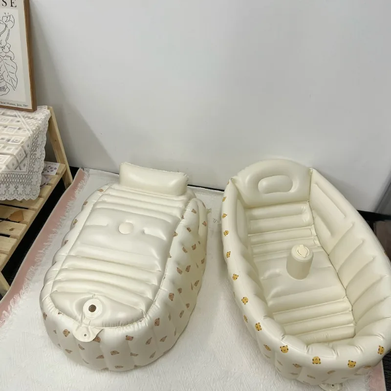 Bañera inflable portátil para bebé con dibujos animados - imagen 5