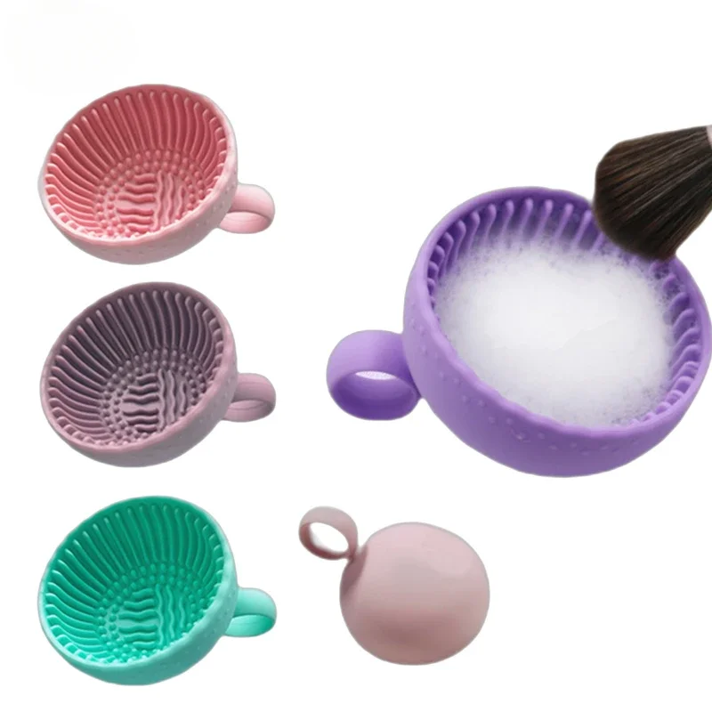 Limpiador de brochas de maquillaje vvocci plegable