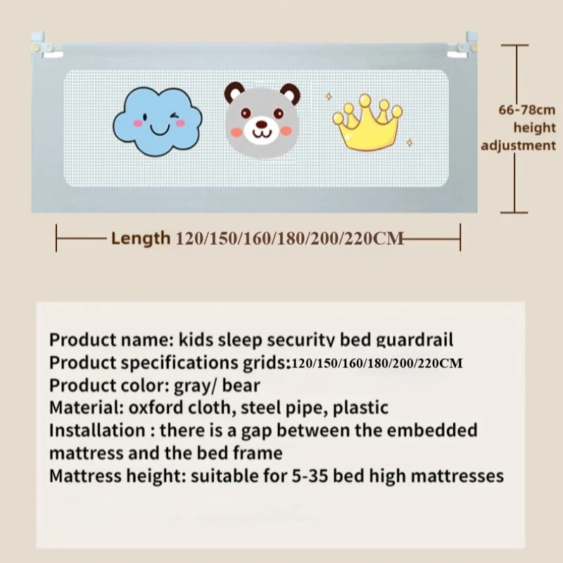 Protector de barandilla para cama bebé – seguridad infantil - imagen 2