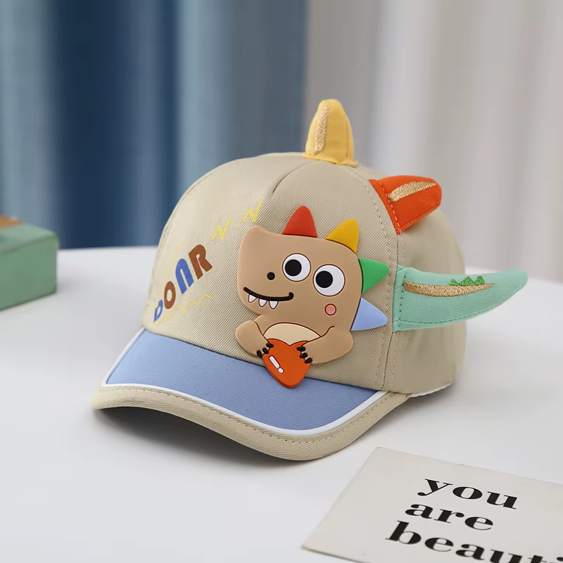 Gorra solar infantil con diseño de dinosaurio – Protección UV - imagen 5