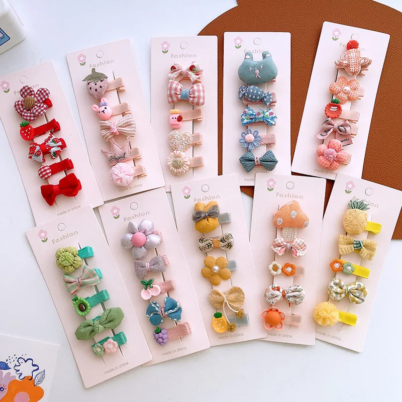 Horquillas princesa con lazo y flor para niñas – Set suaves - imagen 4