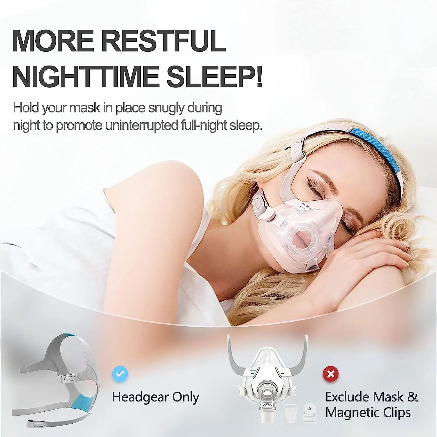 Arnés N20 de repuesto para máscara CPAP AirFit – Suave y cómodo - imagen 5