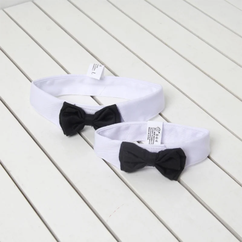 Corbata negra para mascotas ajustable con velcro - imagen 4