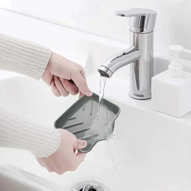 Jabonera silicona con drenaje para cocina antideslizante organizador - imagen 3