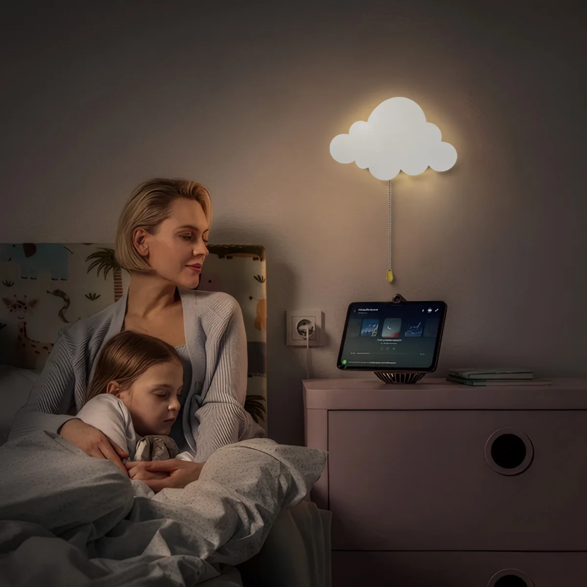 Luz de nube para dormitorio infantil - Lampara de pared flotante