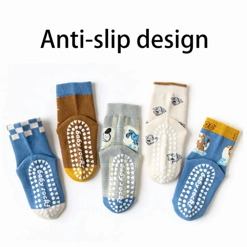 Calcetines antideslizantes de algodón para niños con sujeción - imagen 5