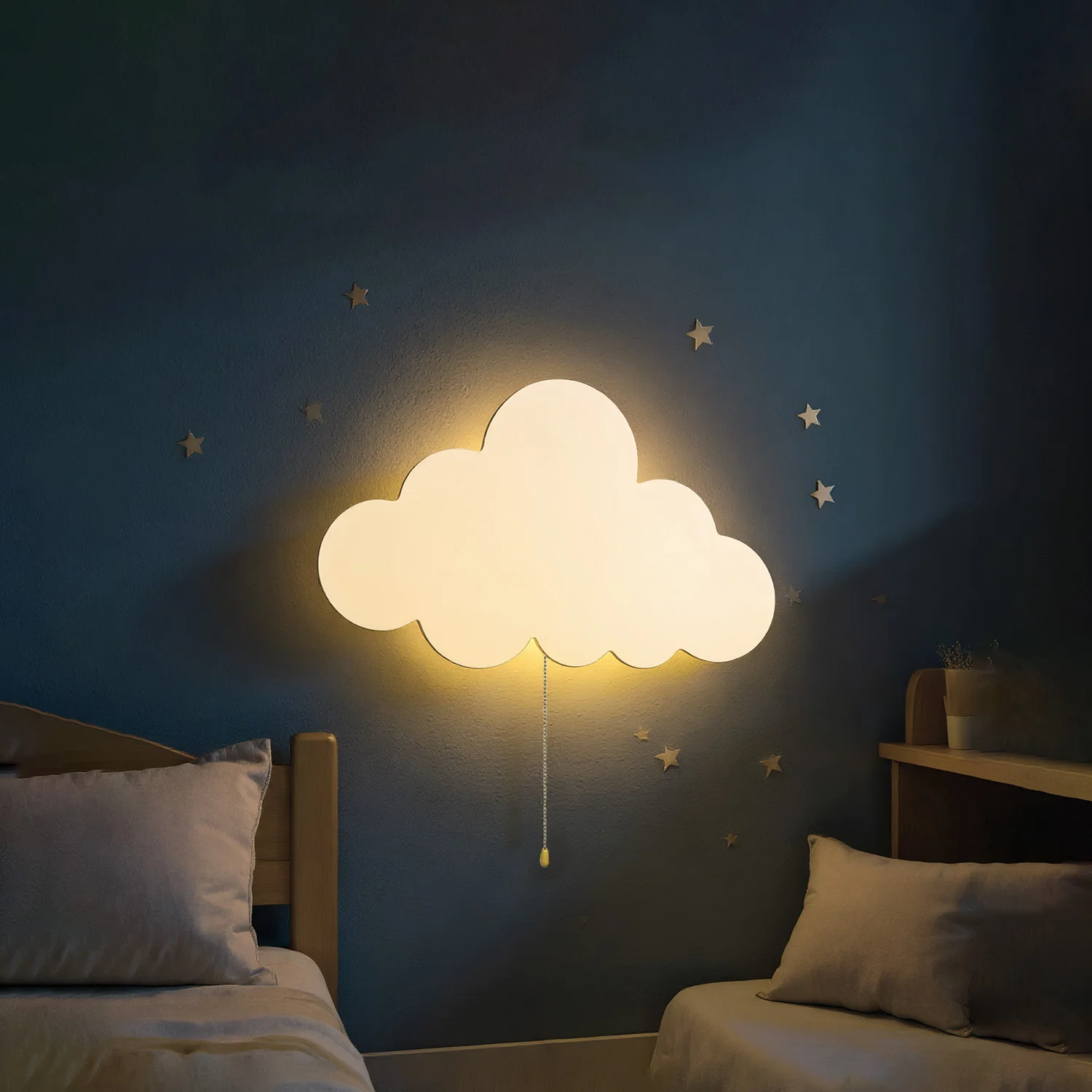 Luz de nube para dormitorio infantil - Lampara de pared flotante - imagen 5